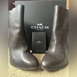 Coach Jenna Soft Calf Chestnut Boots
